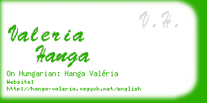 valeria hanga business card