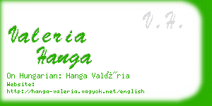 valeria hanga business card